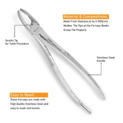 Alternative view of Extraction Forceps #2 Upper Laterals & Canines – NHS Dental Tool UK | Stainless Steel Precision Instruments