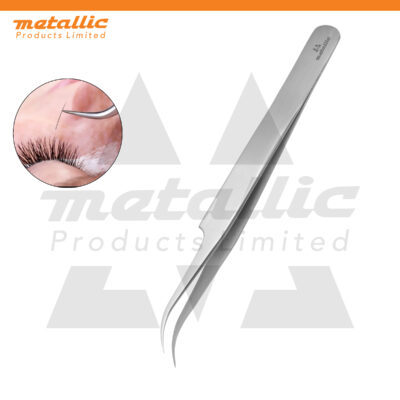 Semi Curved Lash Extension Tweezer – a professional stainless steel eyelash applicator tool for classic, volume, and lash fanning extensions