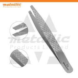 Pro Eyebrow Tweezers – Slant Tip Diamond Grip for Precision Grooming