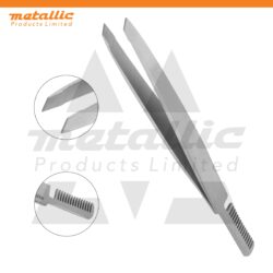 Hybrid Eyebrow Tweezers Slanted Tip with Comb 2 in 1 Tools Shaping Ingrown Hairs