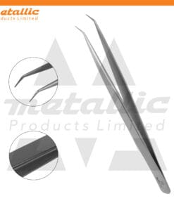 Swiss Quality Eyelash Extension Tweezers – 45° Angled Fanning, Short Tip