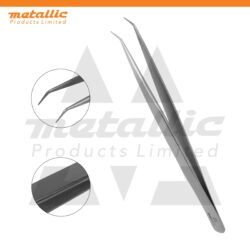 Swiss Quality Eyelash Extension Tweezers – 45° Angled Fanning, Short Tip