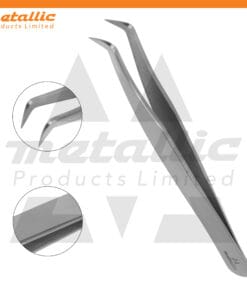 Eyelash Extension Tweezers Russian 3D 6D Volume Lash L-Shape Needle Nose Angled