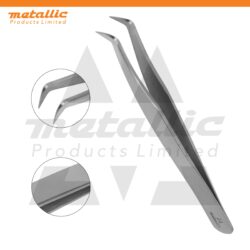 Eyelash Extension Tweezers Russian 3D 6D Volume Lash L-Shape Needle Nose Angled