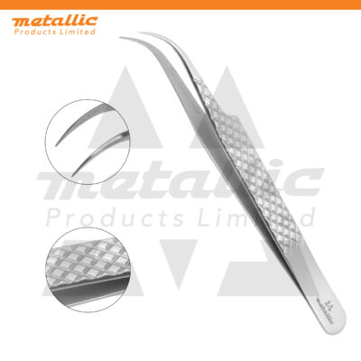 Tweezers for Eyelash Extensions UK – Anti-Slip, Anti-Static, Stainless Steel Mini Curved Tips