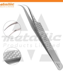 Professional Lash Tweezers for Eyelash Extensions – Curved Tip, Anti-Static, Isolation Boot