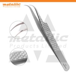 Professional Lash Tweezers for Eyelash Extensions – Curved Tip, Anti-Static, Isolation Boot