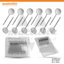 Dental Mouth Mirror No #4 22mm Pack of 12pcs for Cone Socket Handle - Professional Oral Examination Mirrors
