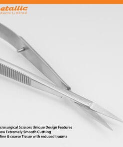 Eyebrow Trimming Spring Type Scissors Straight 11cm – Precision Facial Hair Removal Tool