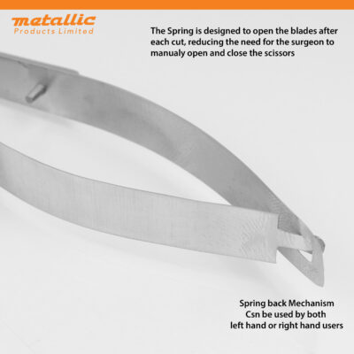 Eyebrow Trimming Spring Type Scissors Straight 11cm – Precision Facial Hair Removal Tool