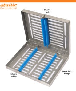 Professional Cassette for 10 Tools with Blue Silicone & Folding Rack