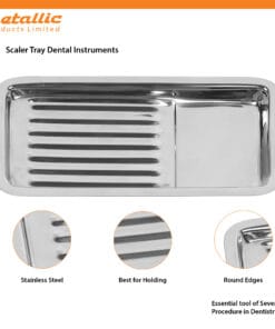 Instruments Single Sided End Scalers Tray 18cm – Premium Stainless Steel Tray