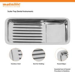 Instruments Single Sided End Scalers Tray 18cm – Premium Stainless Steel Tray