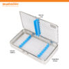 Instruments Mesh Cassette for 7 Pieces with Blue Silicone Padding