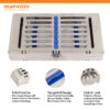 Premium 7-piece stainless steel cassette with removable rack & silicone padding. Hygienic, durable, and perfect for dental & surgical professionals.