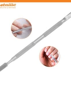 flat edge cuticle pusher UK, ingrown lifter cuticle tool, stainless steel cuticle pusher flat edge, manicure cuticle lifter tool, dual ended cuticle and ingrown tool, hygienic cuticle pusher tool UK