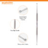 dual sided nail curette uk, stainless steel ingrown lifter tool, cuticle curette tool uk, ingrown nail remover curette, dual-ended cuticle pusher curette, precision cuticle lifter uk, pro nail curette surgical steel, curette ingrown nail tool uk