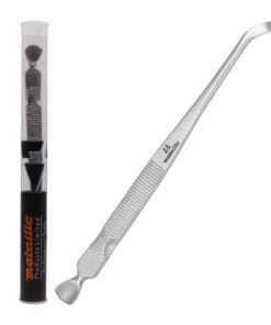 heavy duty nail cuticle pusher, salon cuticle tools uk, manicure cuticle remover tool, chrome cuticle pusher, ergonomic cuticle pusher, dual ended cuticle tool, nail care tools uk, professional manicure tools uk, pedicure cuticle pusher, cuticle knife and pusher, nail technician tools uk