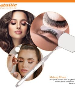 Half-Moon Eyelash Extension Mirror – Stainless Steel Lash Tool for UK Salons & Spa Professionals