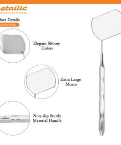 Half-Moon Eyelash Extension Mirror – Stainless Steel Lash Tool for UK Salons & Spa Professionals