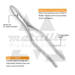 Dental Extraction Forceps #1 – American Pattern for Upper Incisors & Roots