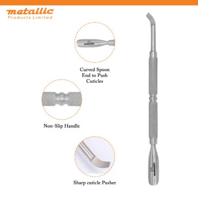 dual-ended cuticle pusher, nail cuticle tool, cuticle pusher for nails, best cuticle pusher for home use, professional cuticle pusher UK, ergonomic cuticle pusher, cuticle pusher for gel nails