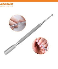 dual ended cuticle pusher uk, cuticle pusher with ingrown lifter, stainless steel cuticle lifter uk, ingrown nail lifter tool, dual sided nail cuticle tool, professional cuticle lifter uk, rust resistant cuticle pusher, ergonomic cuticle tool uk