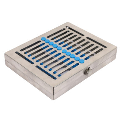 Professional Cassette for 10 Tools with Blue Silicone & Folding Rack