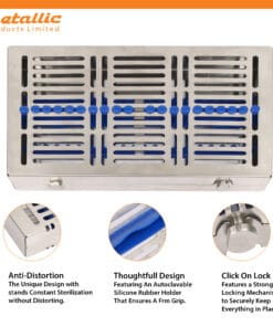High-Quality Cassette for 20 Tools with Blue Silicone and Removable Rack