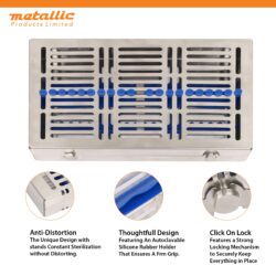 High-Quality Cassette for 20 Tools with Blue Silicone and Removable Rack