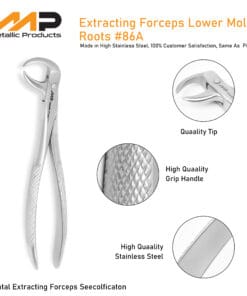 Forceps #86A for Lower Molar Root Extractions – Metallic Products Limited