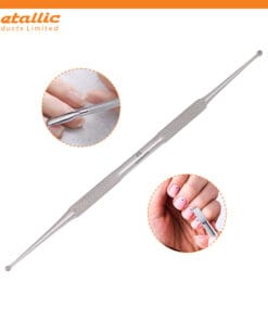 dual sided nail curette uk, stainless steel ingrown lifter tool, cuticle curette tool uk, ingrown nail remover curette, dual-ended cuticle pusher curette, precision cuticle lifter uk, pro nail curette surgical steel, curette ingrown nail tool uk