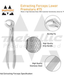 Extracting Forceps Lower Premolars #75 – Dental Instrument