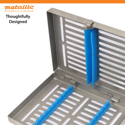 Professional Cassette for 10 Tools with Blue Silicone & Folding Rack