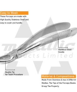 Upper Left Molar Extraction Forceps #18 – Dental Instrument