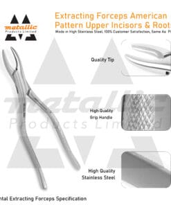 Dental Extraction Forceps #1 – American Pattern for Upper Incisors & Roots