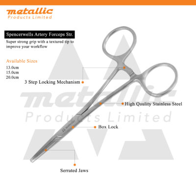 Spencer-Wells Artery Hemostatic Forceps 13cm