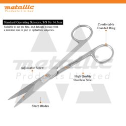 Surgical Scissors Sharp/Sharp 14.5cm STR – Precision Medical Instrument