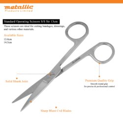 Surgical Scissors S/S 13cm STR – Precision Medical Instrument