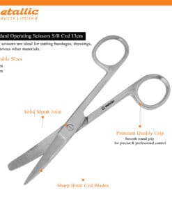 Alternative view of Surgical Scissors S/B 13cm Curved | Stainless Steel