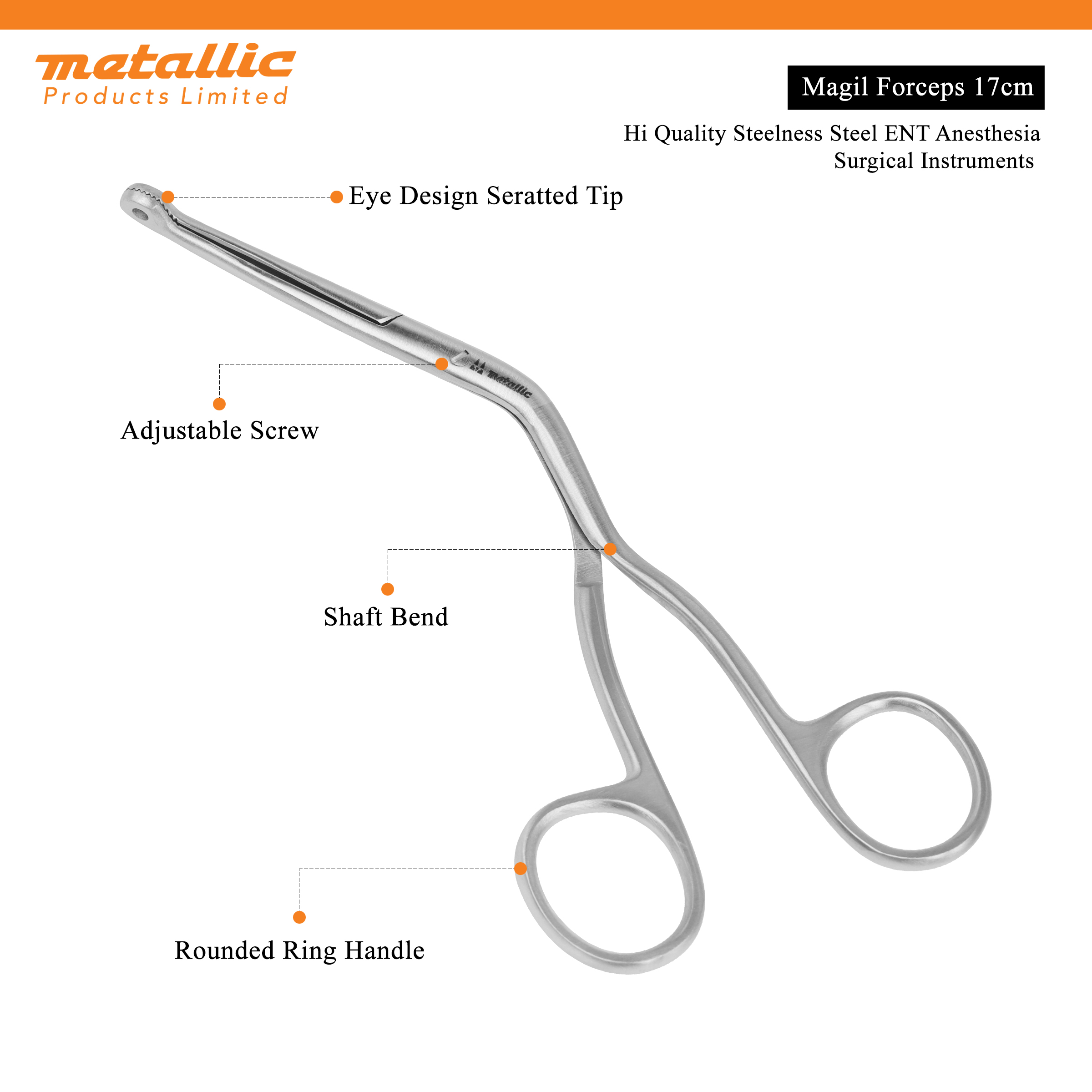 Magill Forceps 17cm – Precision Airway Management Tool