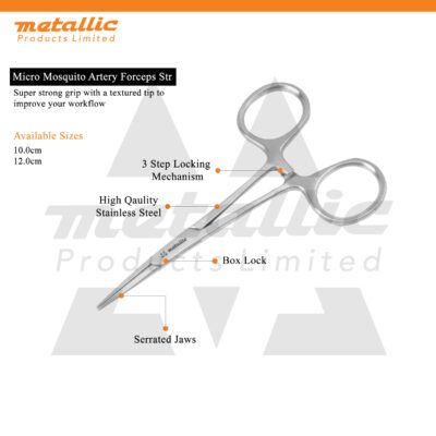 Mosquito Artery Forceps 10cm STR – Precision Surgical Tool