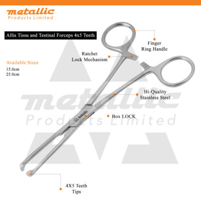 Allis Tissue Forceps 4x5T 15cm – Precision Stainless Steel Surgical Instrument