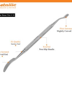 Miller Bone File #10, orthopedic surgical instrument, stainless steel bone file, bone rasp surgical tool, professional orthopedic instruments