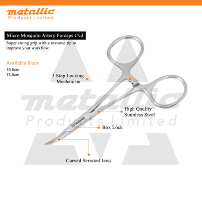 Micro Mosquito Artery Forceps 12.5cm CVD