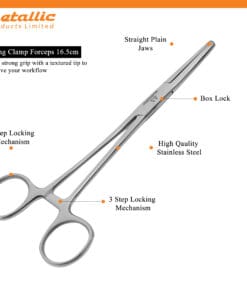 Tubing Clamp Forceps 16.5cm – Secure Fluid Control in Medical & Laboratory Use