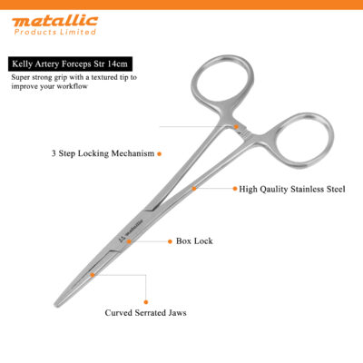 Kelly Artery Forceps 14cm STR – Precision, Control & Durability