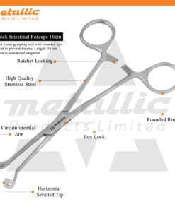Babcock Intestinal Forceps 16cm – Premium Stainless Steel Surgical Instrument