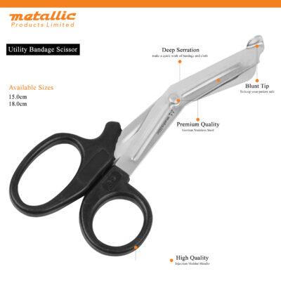 Plastic Handle Scissors 15cm – Durable & Comfortable Everyday Scissors