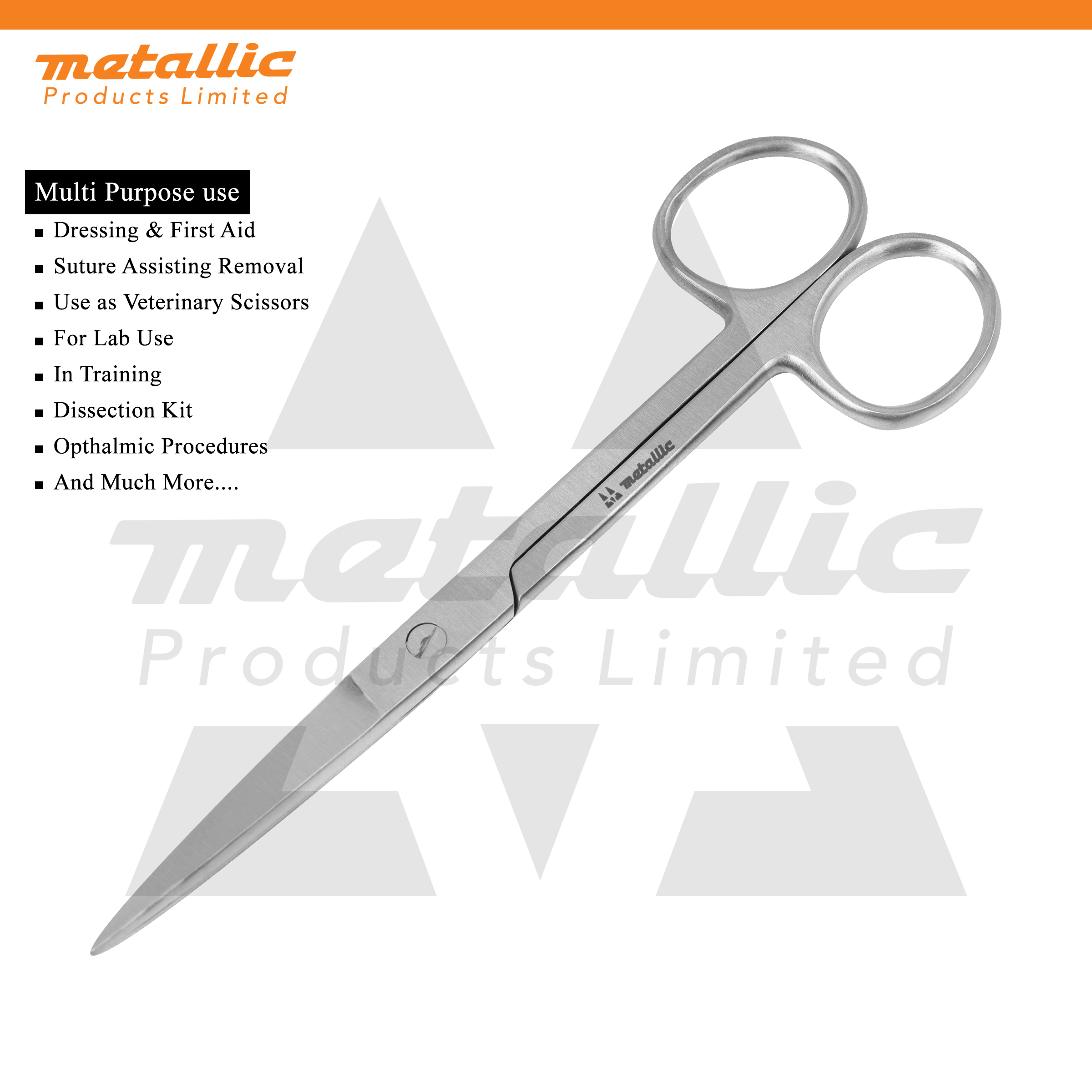 Surgical Scissors Sharp/Sharp 14.5cm STR – Precision Medical Instrument